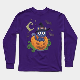 pumpkin cat Long Sleeve T-Shirt